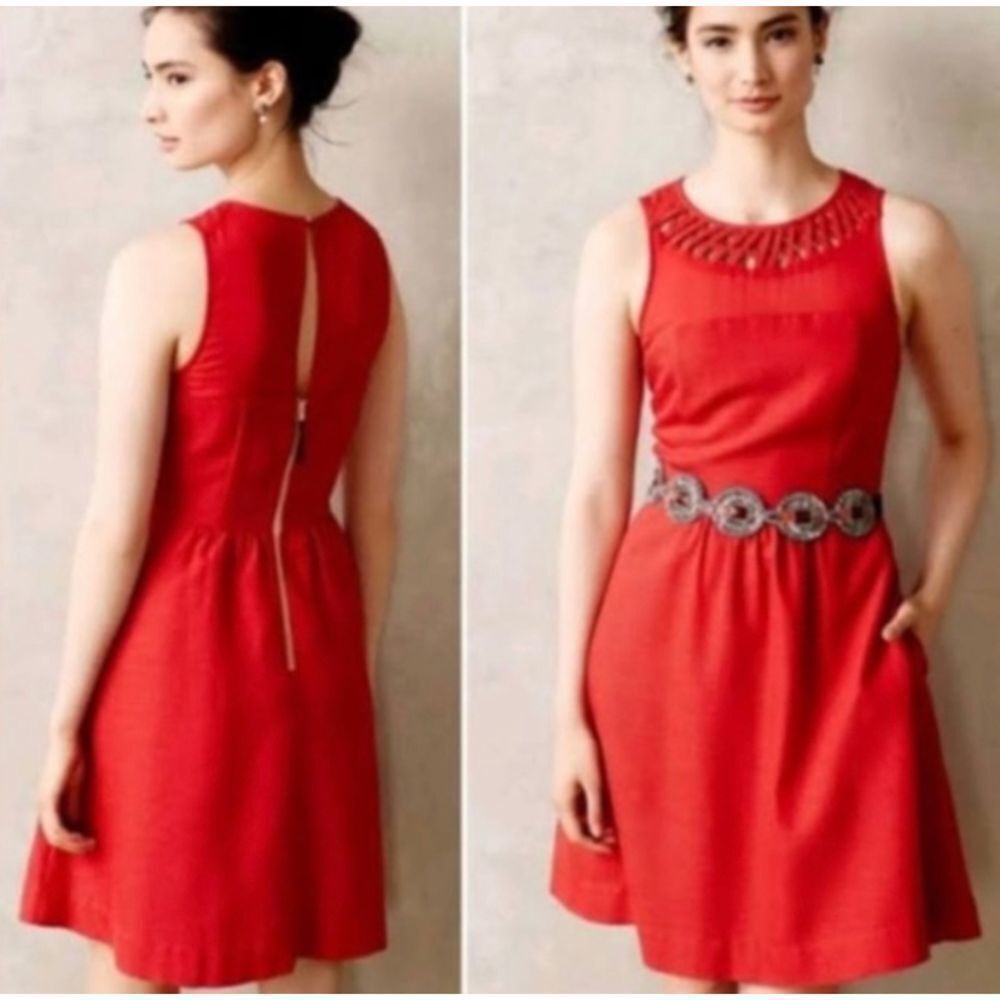 Maeve Anthropologie Sleeveless Lined Swing Dress Size 0